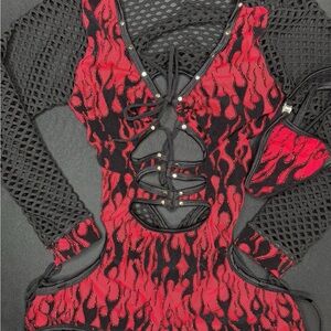 Mack Weldon Red and Black Bikini